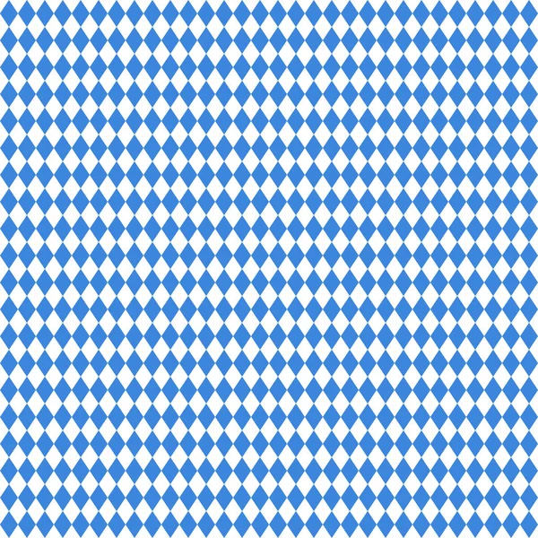 Seamless Big Straight Diamond Pattern Oktoberfest Blue White — Stock Vector