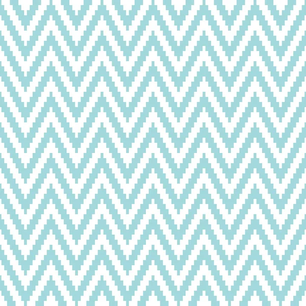 Seamless Pattern Little Pixel Chevron Blue White — Stock Vector