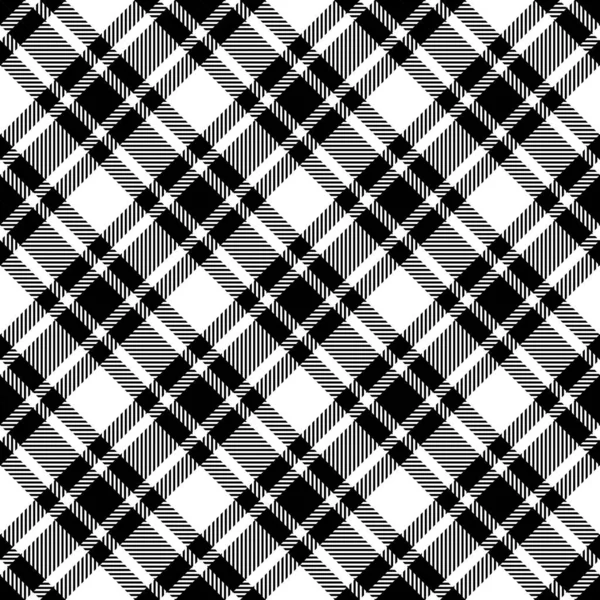 Patrón Sin Costura Big Diagonal Check Blanco Negro — Archivo Imágenes Vectoriales