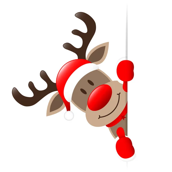 Reindeer Left Side Vertical Banner Thumb - Stok Vektor