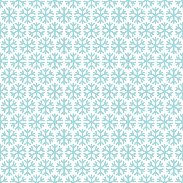 Modèle Sans Couture Graphique Arrondi Flocons Neige Turquoise Blanc — Image vectorielle