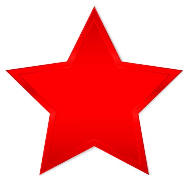 Gölge ile Tek İzole Red Shining Star