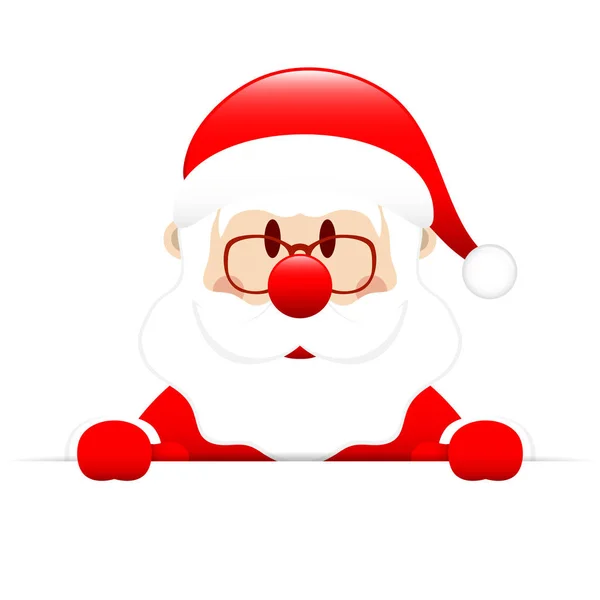 Bannière Horizontale Santa Holding — Image vectorielle