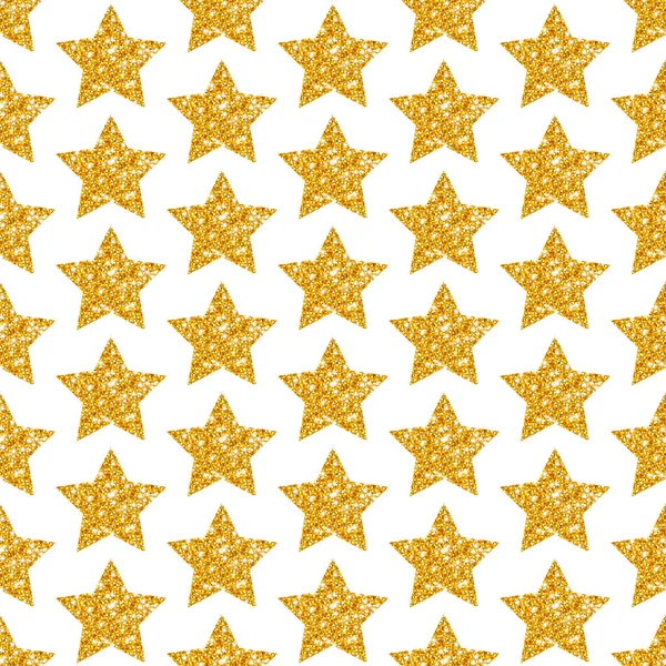 Modèle Sans Couture Golden Stars Glitter Lignes Géométriques — Image vectorielle