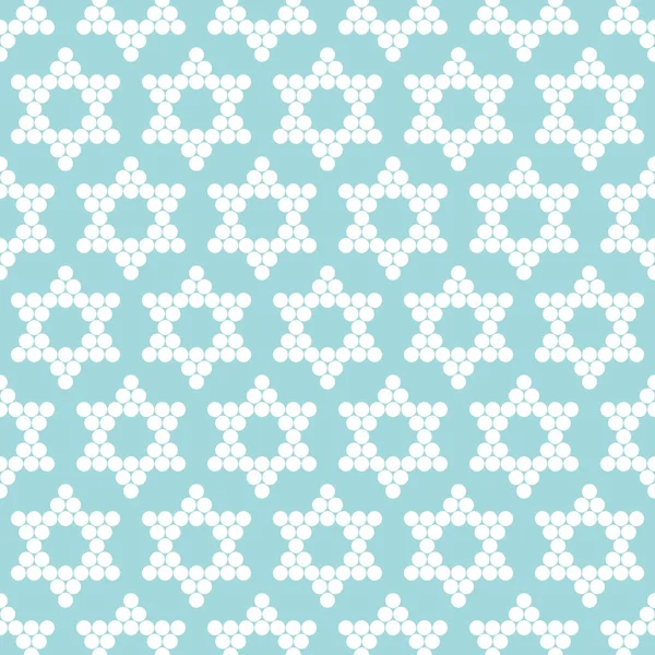 Motif Sans Couture Étoiles Abstraites Faites Cercles Turquoise Blanc — Image vectorielle
