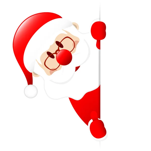 Palec Santa Clause Vlevo Nahoru Svislý Prapor — Stockový vektor