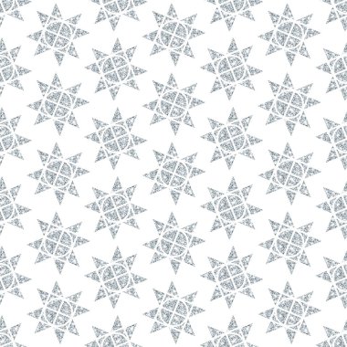 Kusursuz desenli Büyük Gümüş Noel Yıldızları Parıltısı