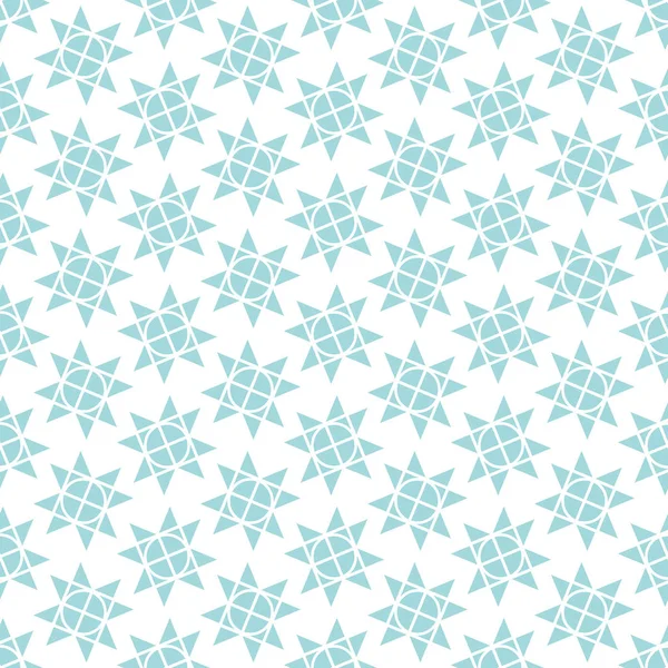 Patrón Sin Costura Little Graphic Christmas Stars Azul Blanco — Vector de stock