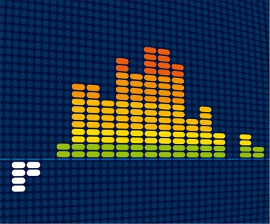 Parlak renklerde arka plan teknik dengeleyici çubuklar.