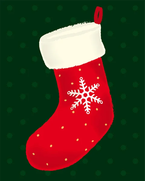 Navidad saludos calcetines en rojo y verde . — Vector de stock
