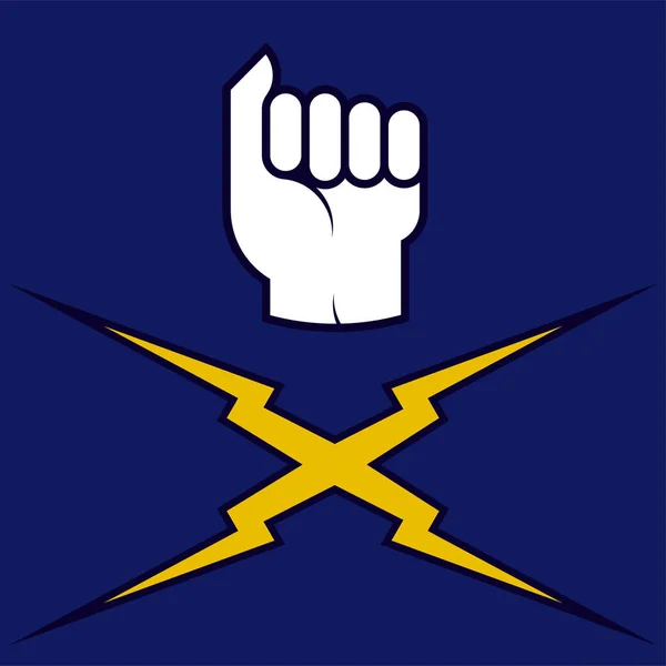 Символ кулака і променів як піратський прапор . — стоковий вектор