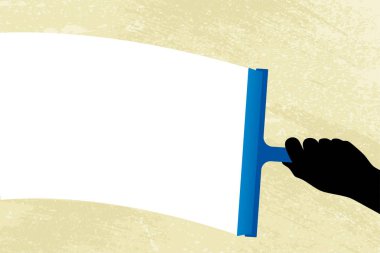 Kopyalama alanı ile cam temizleme toz yüzeyi.