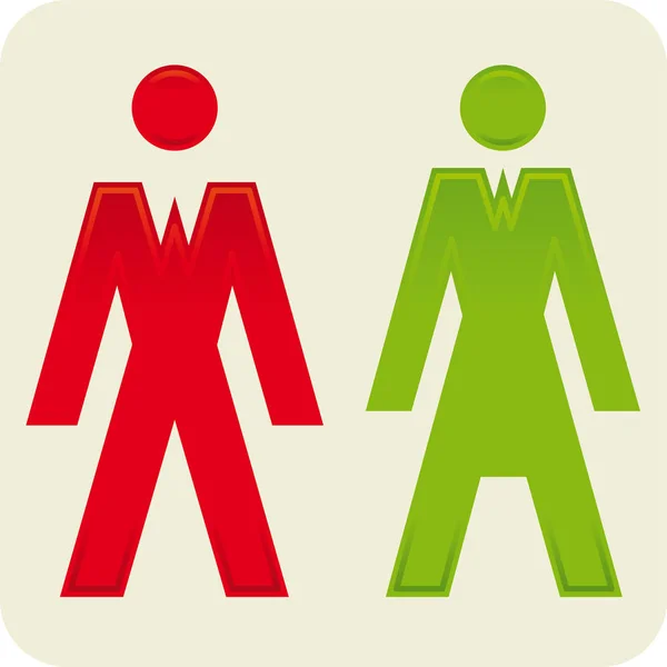Symbole toaletowe płci męskiej i żeńskiej. — Wektor stockowy