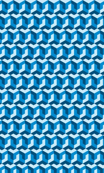 Background of blue hexagons with 3D effect. — Stock Vector
