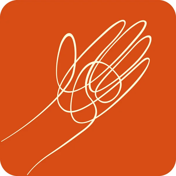 Un icono de mano hecho por una sola línea. Aislado . — Vector de stock