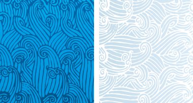 Su ve duman arka plan. Farklı konum ve renkte girdaplar.