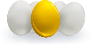 Altın bir yumurta grubu.