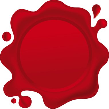 Soyut gerçekçi balmumu mühür beyaz arka plan üzerinde izole.