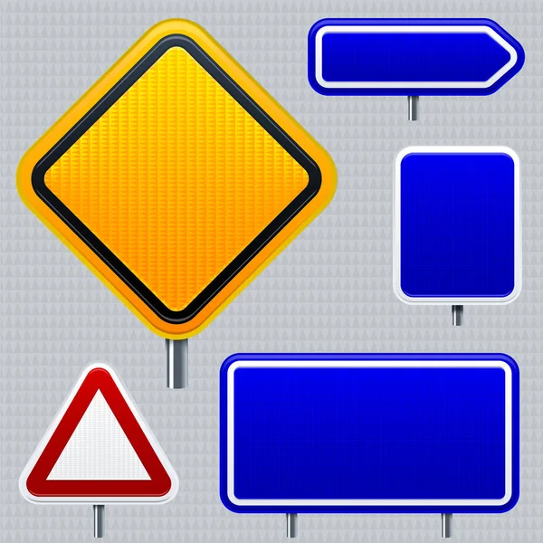 Verkeerssignalen in glanzende stijl. geïsoleerd. — Stockvector