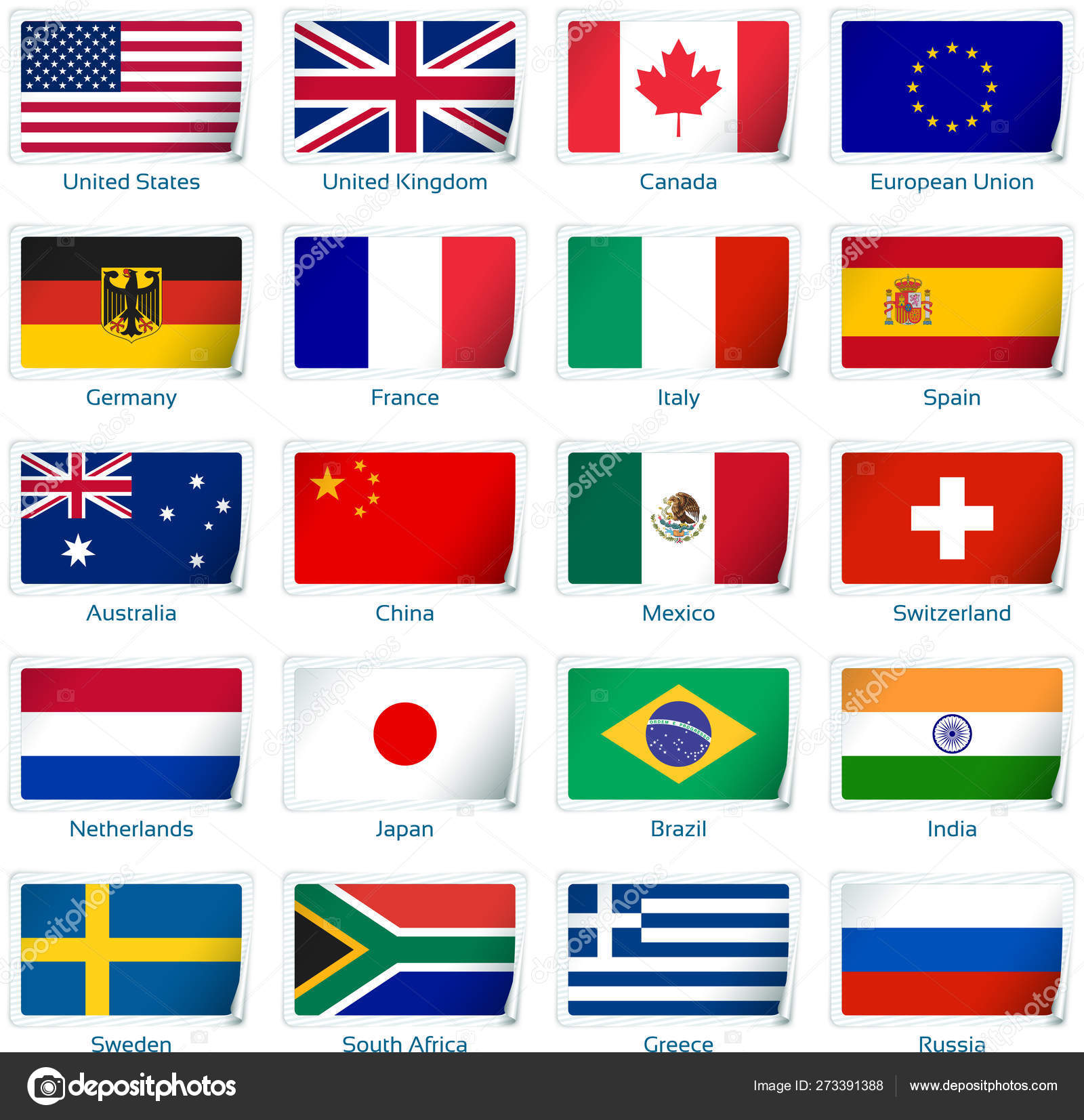 Poster de bandeiras do mundo - TenStickers