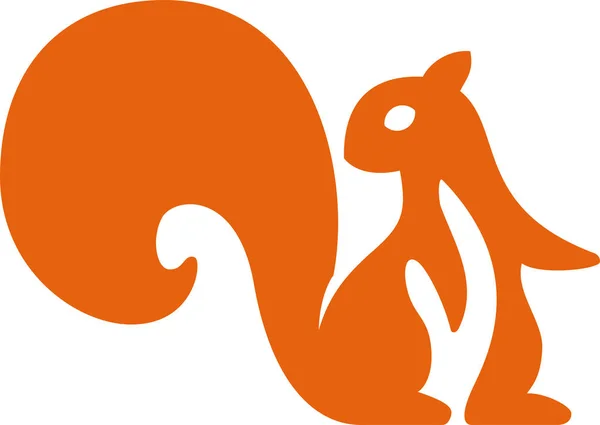 Προειδοποίηση σκίουρος επίπεδη εικονίδιο απομονώνεται σε πορτοκαλί. Καθαρό στυλ. — Διανυσματικό Αρχείο