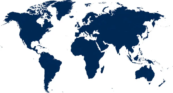 Mapa do mundo detalhado em tons azuis com textura de poeira . —  Vetores de Stock