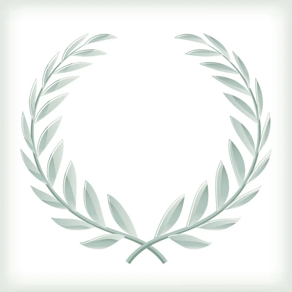 Icono de guirnalda de laurel o bayleaf claro aislado. — Vector de stock