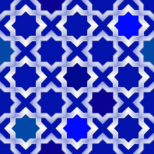 Bezešvé geomatrické arabské dlaždice s tvarem hvězdy. — Stockový vektor