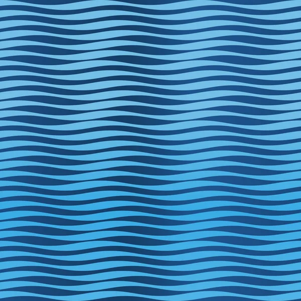 Seamless sea waves texture in blue tones. — Stock Vector