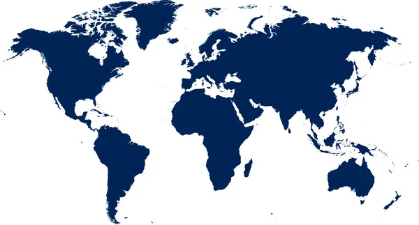 Vector Illustratie Gedetailleerde Wereldkaart Blauwe Tinten Met Stofstructuur — Stockvector
