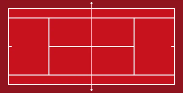 Vista Frontal Del Campo Tenis Geométrico Plano — Vector de stock