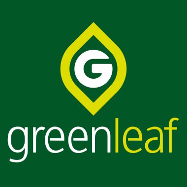 Vektör çizimi. Yeşil yaprak işareti ya da yeşil tonda sembol. İzole edilmiş.