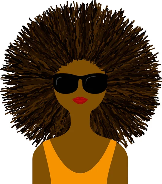 Gyönyörű nő nyáron napszemüveggel és szőke sörényével. — Stock Vector