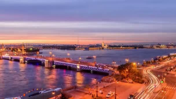 圣彼得堡的时间推移摄影 城市的风景 — 图库视频影像