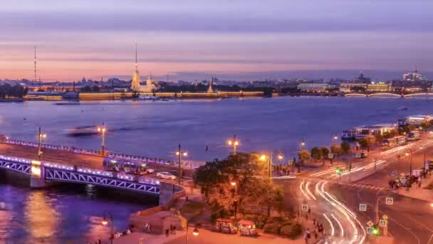 Fotos Time Lapse São Petersburgo Pontos Turísticos Cidade — Vídeo de Stock