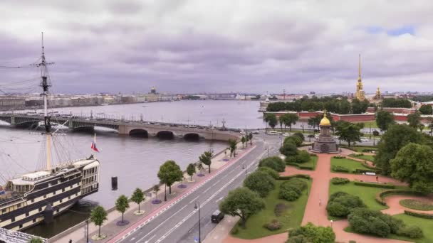 Time Lapse Photography Saint Petersburg Sights City — Stock Video