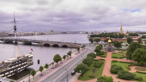 Fotos Time Lapse São Petersburgo Pontos Turísticos Cidade — Vídeo de Stock