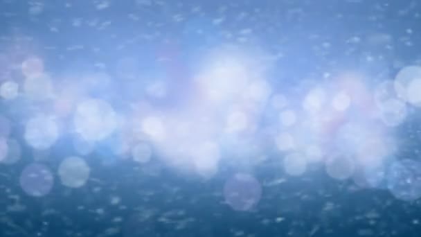 Fast Blue Blizzard Snow Storm Gale Force Motion Motion Extreme Mor Strong Side Wind Seamless. Animazione 3d loop. Concetto di celebrazione delle vacanze. 4k Ultra HD 3840x2160 . — Video Stock