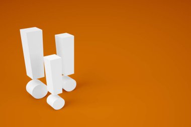 emty odasında ünlem işareti - İllüstrasyon