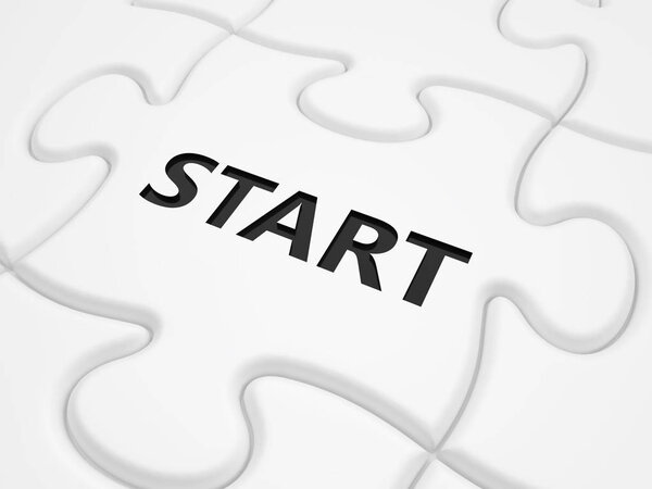 бизнес-символ в головоломке - Иллюстрация
