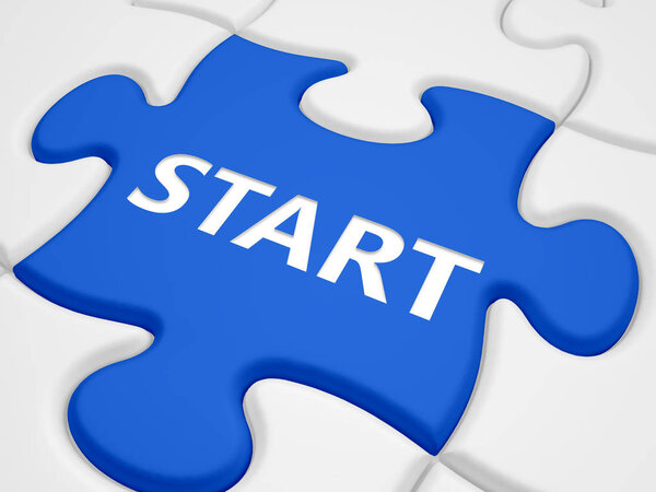 бизнес-символ в головоломке - Иллюстрация
