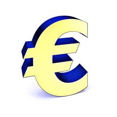 3d euro sembol oluşturma - İllüstrasyon
