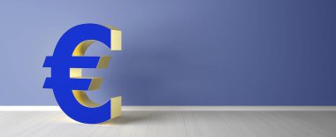3d euro sembol oluşturma - İllüstrasyon