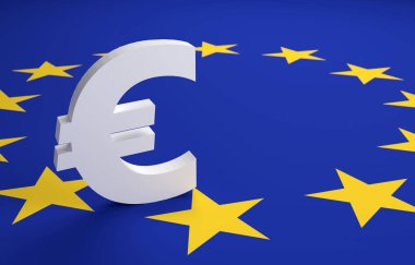 3d euro sembol oluşturma - İllüstrasyon