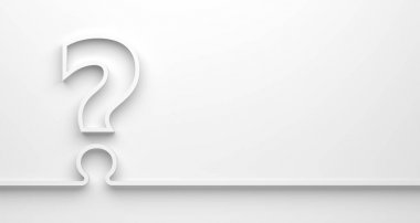 emty odasında soru işareti - İllüstrasyon