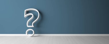 emty odasında soru işareti - İllüstrasyon