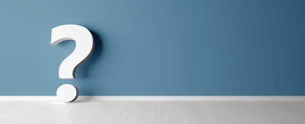 emty odasında soru işareti - İllüstrasyon