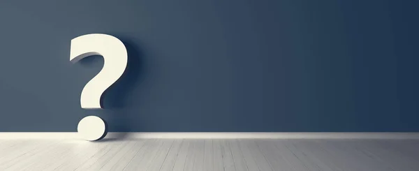 emty odasında soru işareti - İllüstrasyon