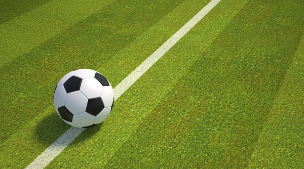 Футбольный Мяч Поле Иллюстрация — стоковое фото
