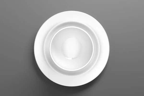 白瓷餐具 银制餐具 — 图库照片